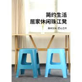 珠江牌塑料凳子家用加厚简约高凳餐桌板凳方凳商用凳子餐厅椅子【1张装】