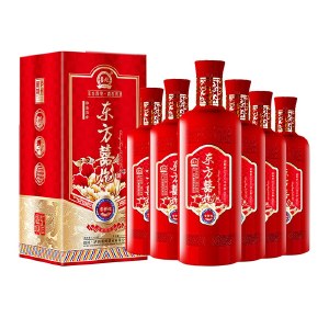 【包装焕新】东方喜炮★吉祥红52度 单瓶450ml*6支装整箱 浓香型白酒