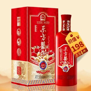 【包装焕新】东方喜炮★吉祥红52度 浓香型白酒 单支装