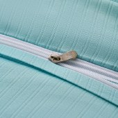 水星家纺（烟青若梦）A类水洗提花抗菌四件套床单被套枕套 床上用品