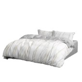 水星家纺印花磨毛四件套（指尖律动）床品四件套床单被套枕套 床上用品