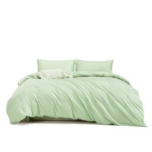 水星家纺（翠若碧影）磨毛四件套床单被套枕套 床上用品