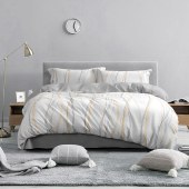 水星家纺印花磨毛四件套（指尖律动）床品四件套床单被套枕套 床上用品