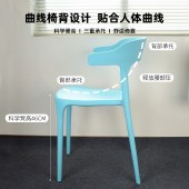 珠江牌牛角椅子靠背餐椅家用塑料加厚懒人北欧休闲简约办公书桌凳