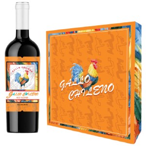 智利彩雄鸡混酿红葡萄酒 750ml/瓶 智利红酒干红葡萄酒