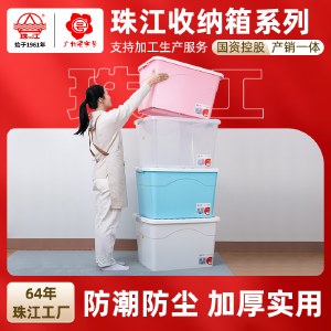 珠江塑料车载后备箱储物箱家用箱子衣物箱特大厚收纳箱旅行整理箱