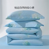 水星家纺（新花韵浅梦）四件套 全棉印花套件床单被套枕套 床上用品