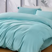 水星家纺（烟青若梦）A类水洗提花抗菌四件套床单被套枕套 床上用品