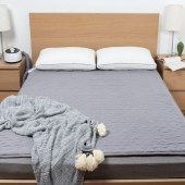 彩虹驱潮保暖除螨磨毛面料双人恒温水暖毯