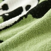 唐纳家纺雪花绒提花毯-竹上萌友TN-BK24042 110cm*145cm 午睡毯沙发毯子空调毯盖毯毛毯