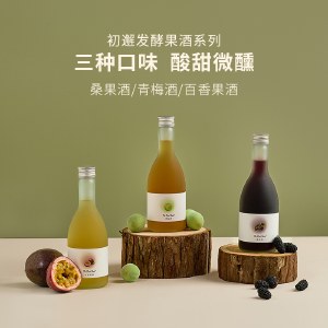 初邂 百香果酒 桑果酒 青梅酒355ml/瓶 高颜值微醺小甜酒水果酒