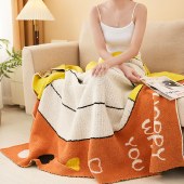 唐纳家纺雪花绒提花毯- 快乐星球TN-BK24038 110cm*145cm 午睡毯沙发毯子空调毯盖毯毛毯