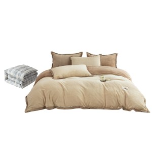 無印良品牛奶绒可拆洗保暖被套被MJ-B25-81 冬被芯被褥棉被双面绒毛被子200cm*230cm