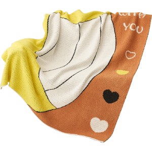 唐纳家纺雪花绒提花毯- 快乐星球TN-BK24038 110cm*145cm 午睡毯沙发毯子空调毯盖毯毛毯