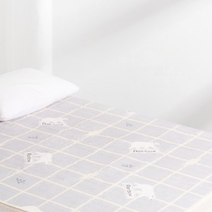 彩虹双温双控化纤印花双人电热毯