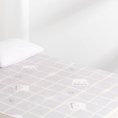 彩虹双温双控化纤印花双人电热毯