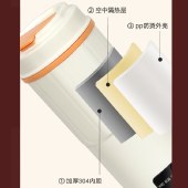 艾贝丽多功能电热水杯便携电烧水杯煮水杯办公旅游户外养生杯ABL-BX23