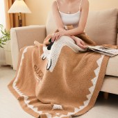 唐纳家纺雪花绒提花毯-犬与星语TN-BK24040 110cm*145cm 午睡毯沙发毯子空调毯盖毯毛毯