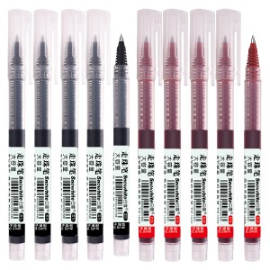 白雪文具T15简约直式液26支黑+4支红【共30支】走珠笔子弹头中性笔速干签字笔办公学生用水笔0.5mm