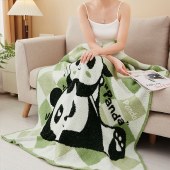唐纳家纺雪花绒提花毯-熊心相伴TN-BK24041 110cm*145cm 午睡毯沙发毯子空调毯盖毯毛毯
