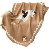 唐纳家纺雪花绒提花毯-犬与星语TN-BK24040 110cm*145cm 午睡毯沙发毯子空调毯盖毯毛毯