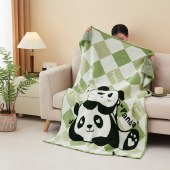 唐纳家纺雪花绒提花毯-熊心相伴TN-BK24041 110cm*145cm 午睡毯沙发毯子空调毯盖毯毛毯