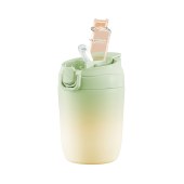 乐扣乐扣家用品炫彩嘟嘟杯绿黄350ml LHC6590FU 小清新渐变保温杯随身杯水杯子
