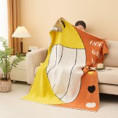 唐纳家纺雪花绒提花毯- 快乐星球TN-BK24038 110cm*145cm 午睡毯沙发毯子空调毯盖毯毛毯