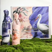 【送杯子】槿漫半甜白+甜红礼盒2支装 智利原瓶进口红酒 雷司令半甜白赤霞珠佳美娜美乐混酿甜红葡萄酒 750ML*2瓶/盒