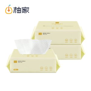 柚家棉柔洗脸巾 抽取式60片/包 3包/箱302974
