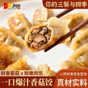 香菇饺手工饺子水饺速冻冷冻食品新鲜香菇猪肉云耳马蹄蒸饺720g*2包（1包48只）
