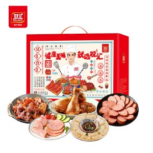 双汇熟食.食汇1380g 烤火腿卤味猪头肉鸡腿肉肠肉类礼盒