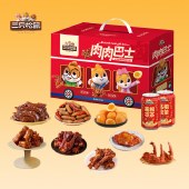 三只松鼠肉肉巴士红款1008g 肉类卤味小吃零食礼盒