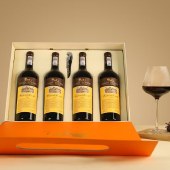 【礼盒4支装】杰森巴顿·雾凇古堡干红葡萄酒澳洲进口红酒礼盒 西拉干红葡萄酒