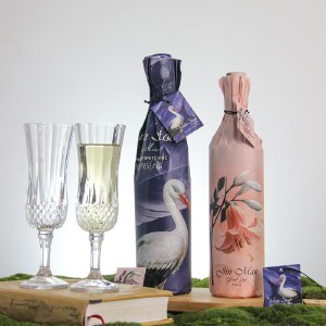 【送杯子】槿漫半甜白+甜红礼盒2支装 智利原瓶进口红酒 雷司令半甜白赤霞珠佳美娜美乐混酿甜红葡萄酒 750ML*2瓶/盒【换购】