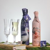 【送杯子】槿漫半甜白+甜红礼盒2支装 智利原瓶进口红酒 雷司令半甜白赤霞珠佳美娜美乐混酿甜红葡萄酒 750ML*2瓶/盒