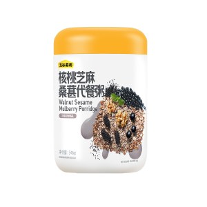 五谷磨房 核桃芝麻桑葚代餐粥546g 健康营养品冲饮早餐粥食品
