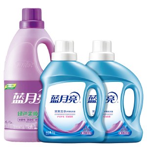 蓝月亮衣清衣护组合 薰衣草深层洁净洗衣液瓶1kg*2+薰衣草绿色柔顺剂2kg