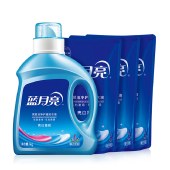 蓝月亮薰衣草亮白增艳洗衣液1kg+袋500g*3
