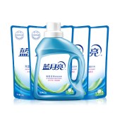 蓝月亮茉莉清香洁净洗衣液1kg+袋装500g*4