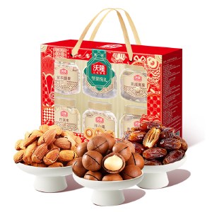 沃隆坚果悦礼1.58kg 零食坚果礼盒年货礼盒