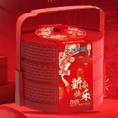 徐福记三层提篮800g 新年年货糖果零食礼盒