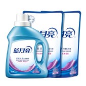 蓝月亮深层洁净薰衣草香洗衣液瓶1kg+袋装1kg*2