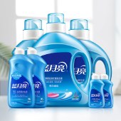 蓝月亮薰衣草亮白增艳洗衣液10.32斤瓶装套装 2kg+1kg*2+预涂神器500g*2+旅行装80g*2