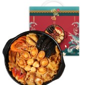 悦栈爱团圆佛跳墙1650g 加热即食海鲜鲍鱼花胶海参高汤大盆菜