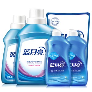 蓝月亮深层洁净薰衣草香洗衣液套装2kg+1kg+补充袋1kg+手洗翻盖500g*2