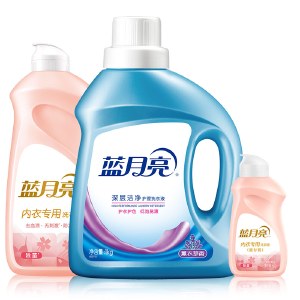 蓝月亮薰衣草洁净洗衣液1kg+内衣专用洗衣液翻盖装500g+内衣专用洗80g
