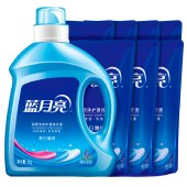 蓝月亮薰衣草亮白增艳洗衣液2kg*1+袋装500g*7