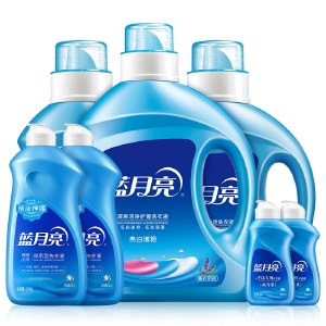 蓝月亮薰衣草亮白增艳洗衣液10.32斤瓶装套装 2kg+1kg*2+预涂神器500g*2+旅行装80g*2