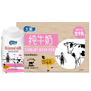 奥地利 进口牛奶 太慕脱脂高钙纯牛奶200ml*6盒